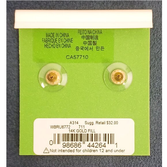 Kate Spade Gold Filled Studs Posts Earrings - Shoes with Heels, Stilettos - Picture 7 of 7